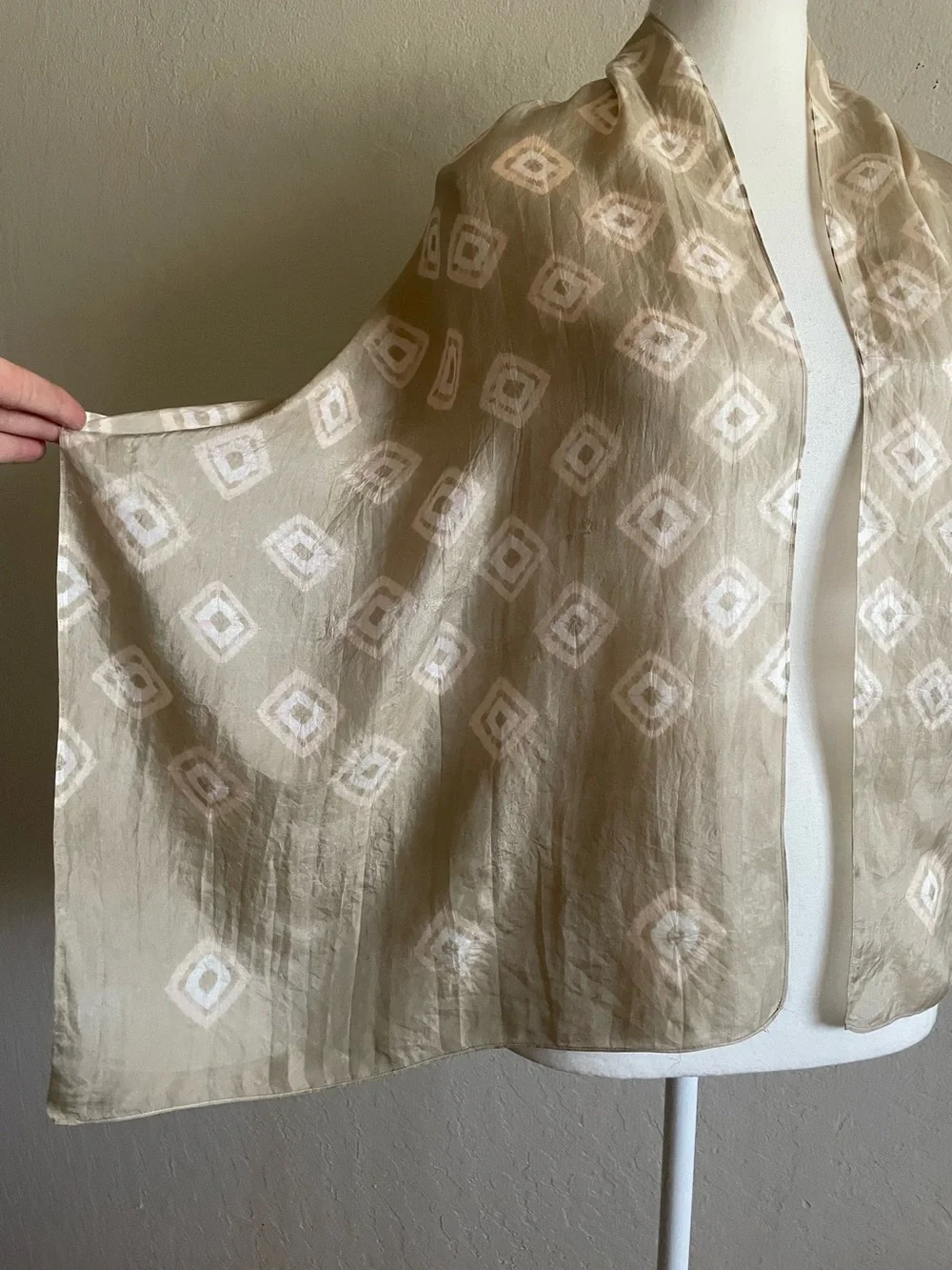 Hand made silk scarf